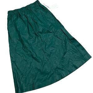 A New Day Women's Green A-Line Faux Leather Skirt With Pockets - Size XS - NWT